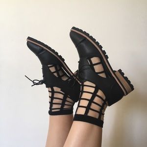 Black ALDO Edgy Cutout Slip On Shoes